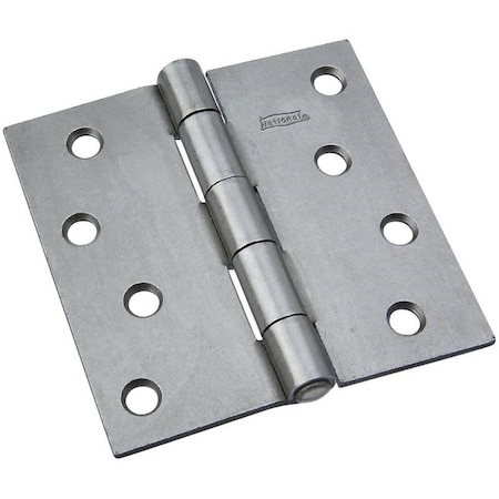 Whole-In-One 4 in. Non-Removable Pin Hinge in Plain Steel WH434959